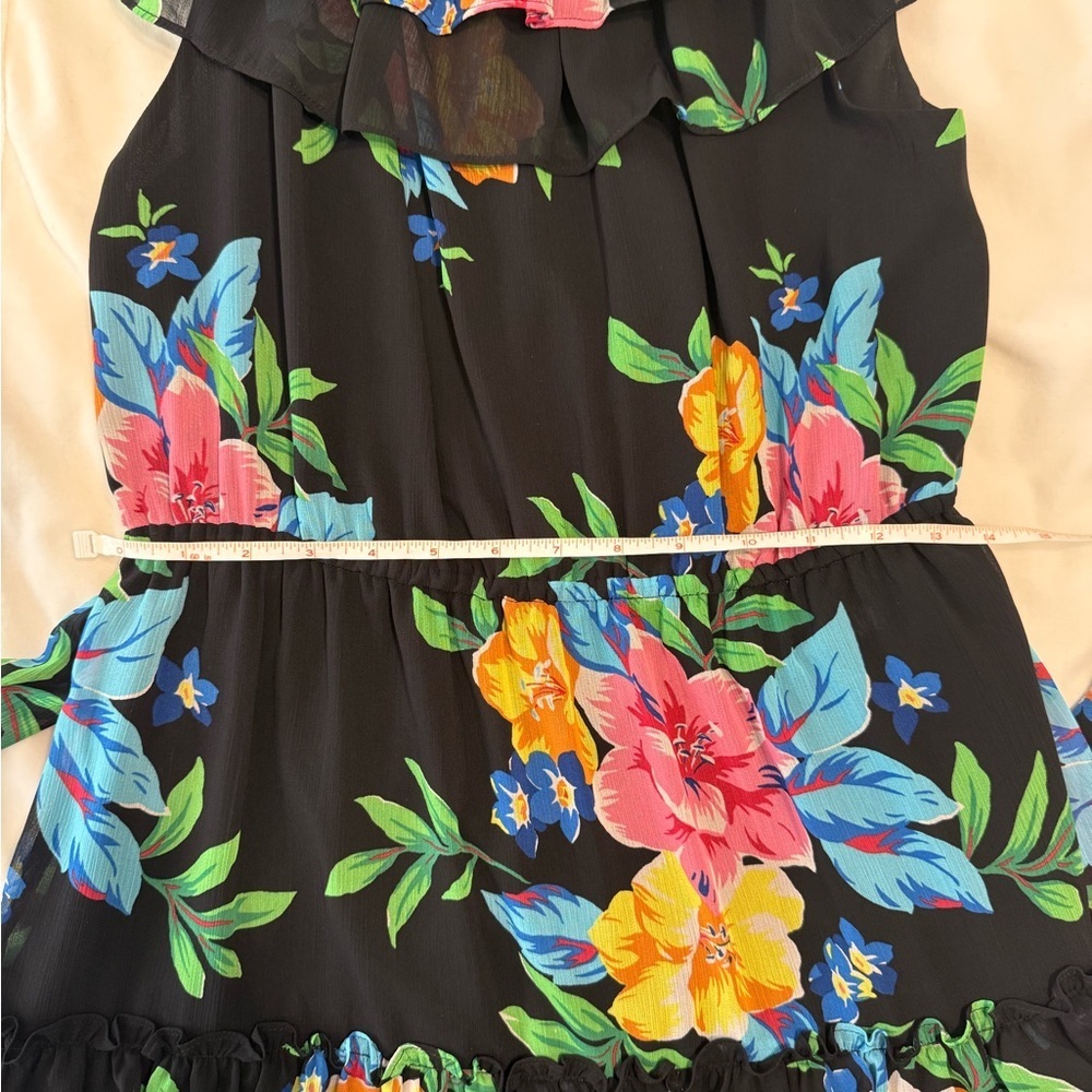 Lauren Ralph Lauren Black Label Floral Off-Shoulder Black Dress - Picture 10 of 12